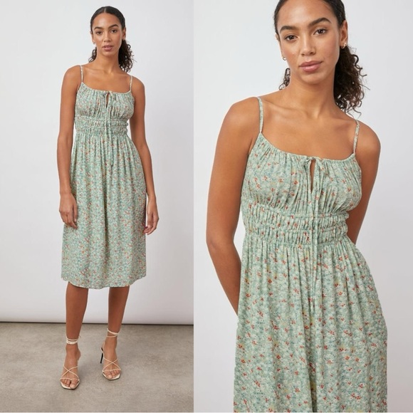Rails Dresses & Skirts - Rails Dainty Octavia Dress Green Summer Meadow Midi Dress Size XS NWT Sundress